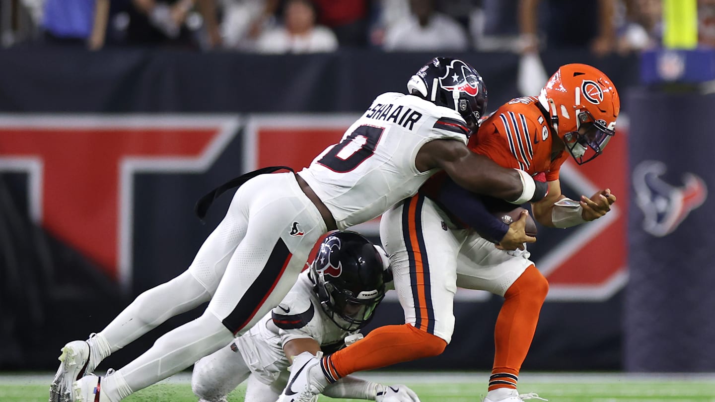 The Houston Texans hand Caleb Williams a humbling loss with seven sacks