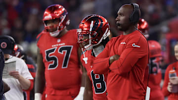 Nov 10, 2024; Houston, Texas, USA;  Houston Texans head coach DeMeco Ryans watches play against the Detroit Lions in the second quarter at NRG Stadium.