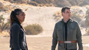 THE ROOKIE - “The Good, The Bad, And The Oscar” - John and Harper work together to catch Oscar; Angela investigates a bank robbery; Lucy and Tim learn to adapt to her new schedule, and Miles’ first date takes an unexpected turn. TUESDAY, MAY 13 (9:00-10:01 p.m. EDT) on ABC. (Disney/Mike Taing) 
MEKIA COX, NATHAN FILLION