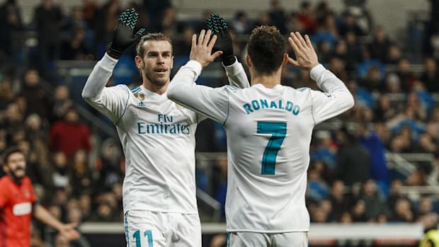 Gareth Bale and Cristiano Ronaldo as teammates at Real Madrid