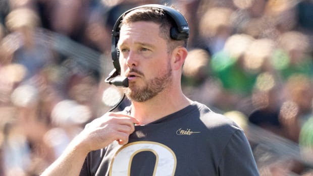 Oregon Ducks dan lanning schedule Dante moore Ryan Day Ohio State Buckeyes NFL Kirby Smart Georgia Bulldogs Recruiting NIL 