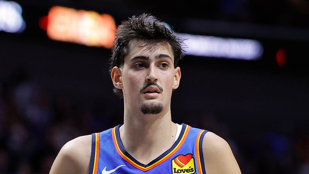 Oct 6, 2026; Tulsa, Oklahoma, USA; Oklahoma City Thunder center Aday Mara (15) stands during the first half of a preseason game against the New Orleans Pelicans at BOK Center. Mandatory Credit: Alonzo Adams-Imagn Images