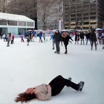 Skater down in Bryant Park on Sunday.