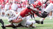 Louisville Cardinals running back Keyjuan Brown (22) lunges towards the endzone for a Cardinals touchdown in the first quarter against Bowling Green at L&N Federal Credit Union Stadium in Louisville, Kentucky Sept. 20, 2025.