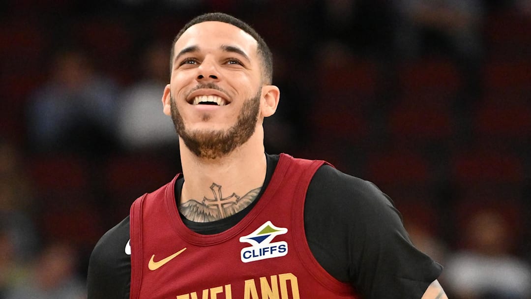 Oct 9, 2025; Chicago, Illinois, USA; Cleveland Cavaliers guard Lonzo Ball (2) smiles while in action against the Chicago Bulls during the first half at United Center. Mandatory Credit: Patrick Gorski-Imagn Images Oct 9, 2025; Chicago, Illinois, USA; Cleveland Cavaliers guard Lonzo Ball (2) smiles while in action against the Chicago Bulls during the first half at United Center. Mandatory Credit: Patrick Gorski-Imagn Images