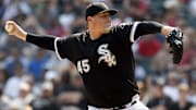 Chicago White Sox relief pitcher Bobby Jenks throws a pitch during the ninth inning at US Cellular Field in Chicago on Aug. 1, 2010. The Sox won 4-1.  