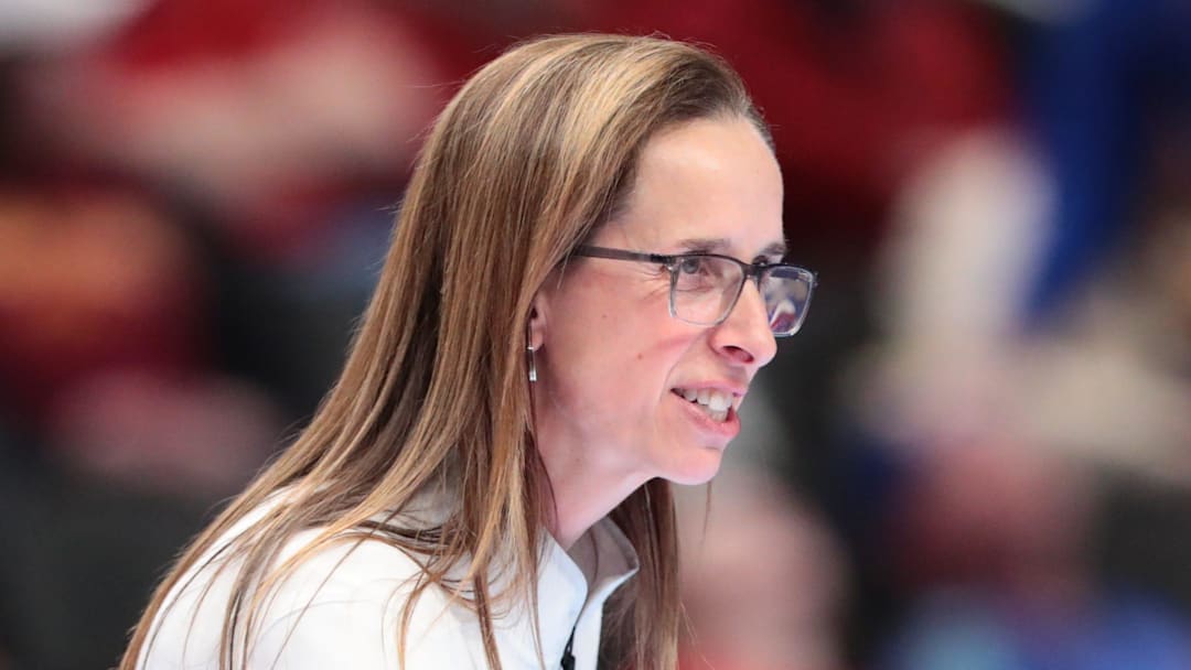 Colorado Buffaloes head coach Jr. Payne applauds players during the second round game of the Big 12 Tournament inside T-Mobile Center in Kansas City, Missouri on Thursday, March 5, 2026.