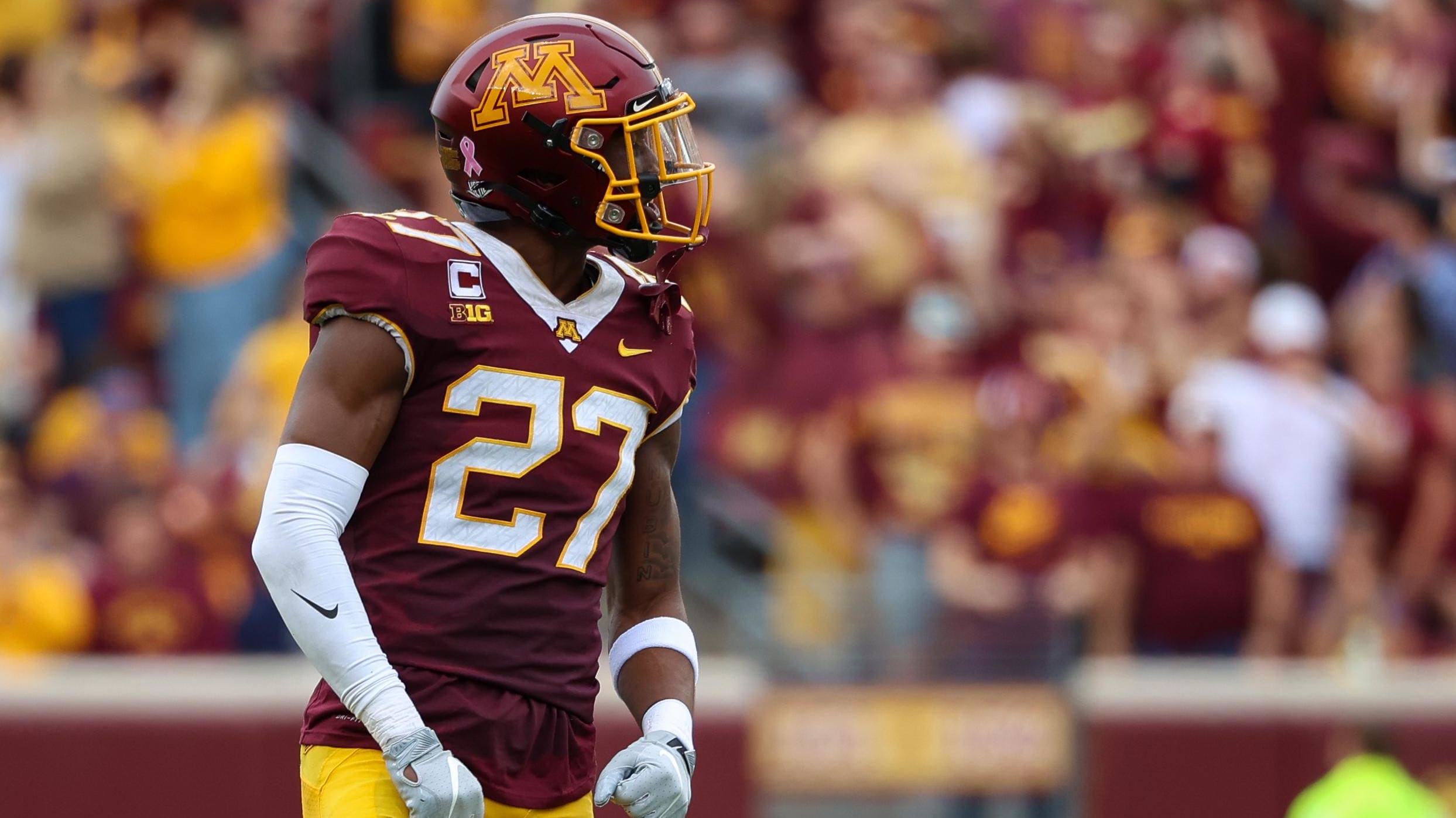 Minnesota Golden Gophers defensive back Tyler Nubin