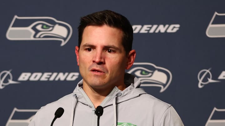 Seattle Seahawks head coach Mike MacDonald speaks