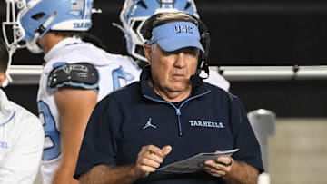 Oct 17, 2025; Berkeley, California, USA; North Carolina Tar Heels head coach Bill Belichick stands on the sidelines against the California Golden Bears in the first quarter at California Memorial Stadium. Mandatory Credit: Eakin Howard-Imagn Images