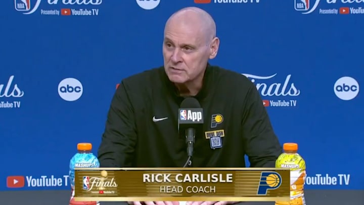 Carlisle didn't mince words when asked about benching his starters with four minutes left