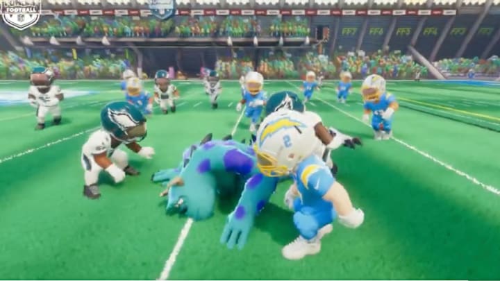 The Monsters, Inc. version of the Jalen Hurts double-turnover is amazing. The Monsters, Inc. version of the Jalen Hurts double-turnover is amazing.