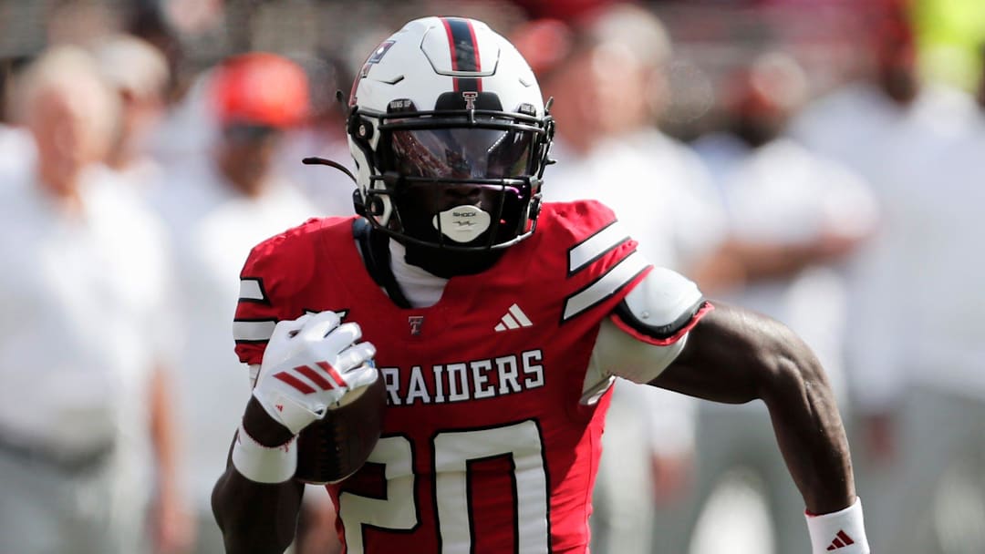 Texas Tech running back J’Koby Williams and the Red Raiders host unbeaten BYU in a clash of top Big 12 teams this weekend.
