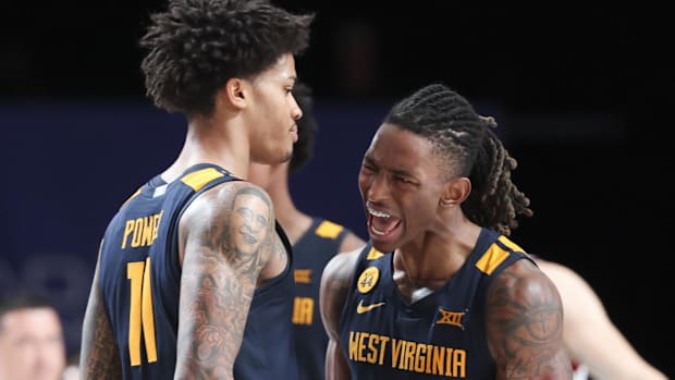 West Virginia Mountaineers guard Javon Small. Credit: Kevin Jairaj-Imagn Images