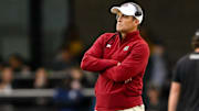Nov 9, 2024; Nashville, Tennessee, USA;  South Carolina Gamecocks head coach Shane Beamer watches from the sidelines against the Vanderbilt Commodores during the first half at FirstBank Stadium. Mandatory Credit: Steve Roberts-Imagn Images