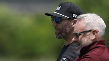 Washington Commanders general manager Adam Peters and assistant general manager Lance Newmark 