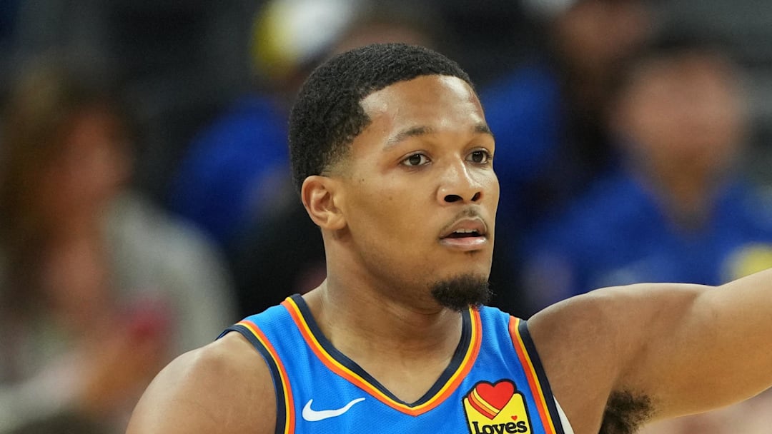 Oklahoma City Thunder guard Chris Youngblood (3) during the fourth quarter against the Golden State Warriors at Chase Center.