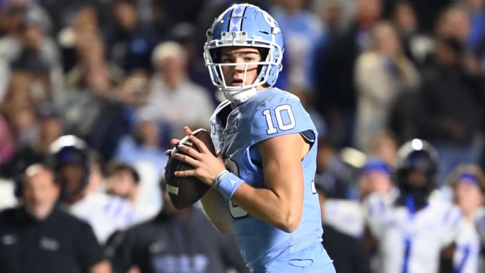 Nov 11, 2023; Chapel Hill, North Carolina, USA; North Carolina Tar Heels quarterback Drake Maye.