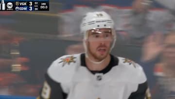 Reilly Smith reacts to his game-winning goal against Edmonton. 