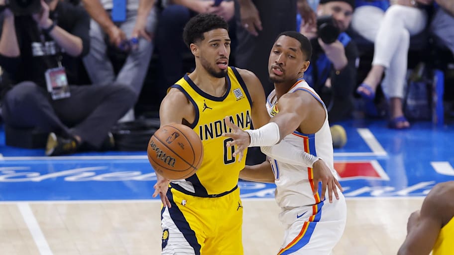 Indiana Pacers guard Tyrese Haliburton scored four points and didn't make a field goal during Game 5 of the NBA Finals against the Oklahoma City Thunder. | Alonzo Adams-Imagn Images