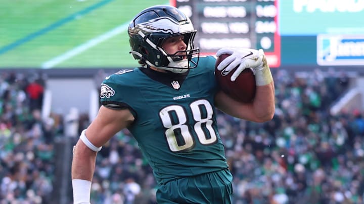 Philadelphia Eagles tight end Dallas Goedert faces the Washington Commanders in Week 16.