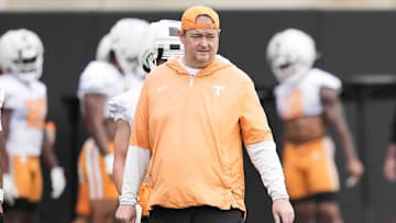 Tennessee head coach Josh Heupel during Tennessee football preseason practice, in Knoxville, Tennessee, July 31, 2025.