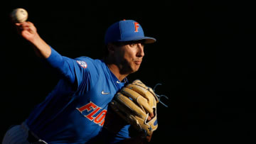 Florida pitcher Brandon Sproat (8) throws out a pitch.