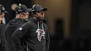Atlanta Falcons head coach Raheem Morris