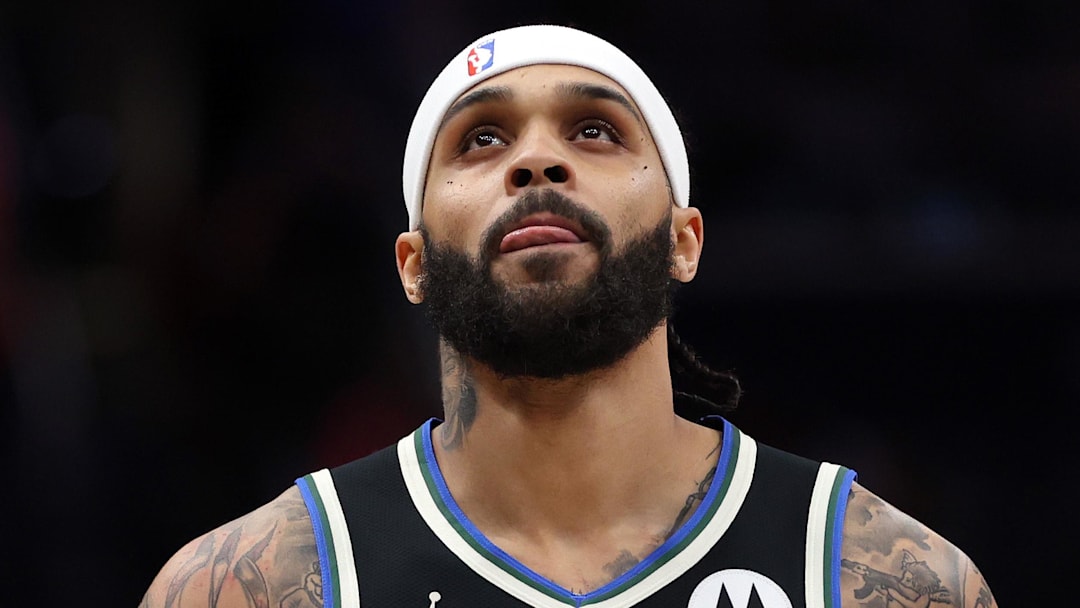 Milwaukee Bucks guard Gary Trent Jr. (5) looks on against the Washington Wizards at Capital One Arena on January 29, 2026. Milwaukee Bucks guard Gary Trent Jr. (5) looks on against the Washington Wizards at Capital One Arena on January 29, 2026.