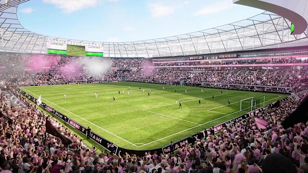 A rendered image of the future Miami Freedom Park.