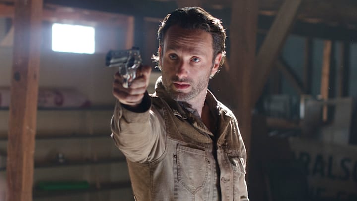 Rick Grimes (Andrew Lincoln) - The Walking Dead_Season 3, Episode 13_"Arrow on the Doorpost" - Photo Credit: Gene Page/AMC