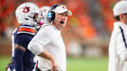 Auburn Tigers head coach Hugh Freeze looks on from the sideline as Auburn Tigers takes on Alabama A&M Bulldogs at Jordan-Hare Stadium in Auburn, Ala., on Saturday, Aug. 31, 2024. Auburn Tigers defeated Alabama A&M Bulldogs 73-3.