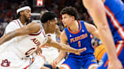 The Auburn Tigers will look to harass Florida Gators All-American guard Walter Clayton Jr.