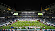 Ohio State Buckeyes offensive is on the field during the first quarter of the College Football Playoff National Championship between the Alabama Crimson Tide and the Ohio State Buckeyes.