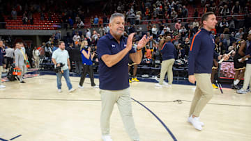 Auburn Tigers head coach Bruce Pearl after the game as Auburn Tigers take on Missouri Tigers at Neville Arena in Auburn, Ala., on Saturday, Jan. 4, 2025. Auburn Tigers defeated Missouri Tigers 84-68.