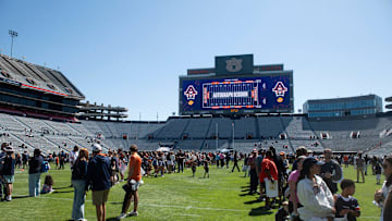 An autograph session following the Auburn Tigers A-Day football practice at Jordan-Hare Stadium in Auburn, Ala., on Saturday, April 12, 2025.