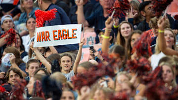 Auburn Tigers fans as Auburn Tigers take on New Mexico Lobos at Jordan-Hare Stadium in Auburn, Ala., on Saturday, Sept. 14, 2024. Auburn Tigers defeated New Mexico Lobos 45-19.