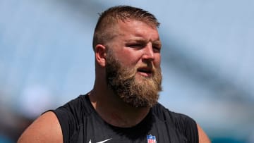 Jacksonville Jaguars center Tyler Shatley (69) walks off the field during the ninth day of an NFL football training camp practice Saturday, Aug. 3, 2024 at EverBank Stadium in Jacksonville, Fla. Today marked the first day of public practice inside the stadium.