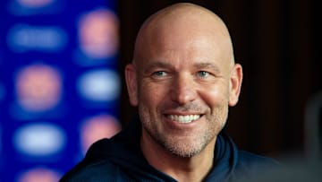 Former Auburn Tigers special teams coordinator Chad Lunsford is interviewed at the Woltosz Football Performance Center in Auburn, Ala., on Monday, March 24, 2025.