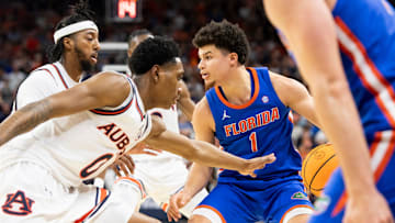 The Auburn Tigers will look to harass Florida Gators All-American guard Walter Clayton Jr.