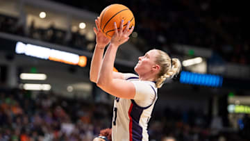 TCU Horned Frogs guard Van Lith goes up for a layup while playing Notre Dame during the Sweet 16 at Legacy Arena in Birmingham, Ala.