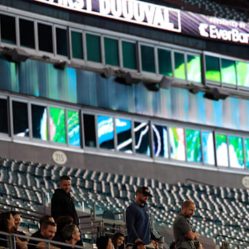 Fans leave Thursday, Jan. 30, 2025 at EverBank Stadium in Jacksonville, Fla. Jaguars fans got a chance to see the new head coach speak and give a warm welcome at the stadium.