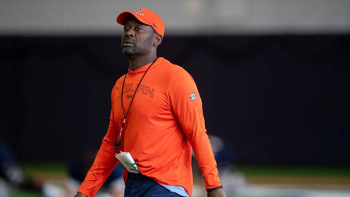Auburn Tigers offensive coordinator Derrick Nix during practice at Woltosz Football Performance Center in Auburn, Ala. on Tuesday, Aug. 19, 2025.