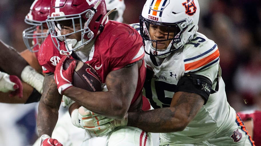 Jam Miller is Alabama's top returning running back. | Jake Crandall/ Advertiser / USA TODAY NETWORK via Imagn Images
