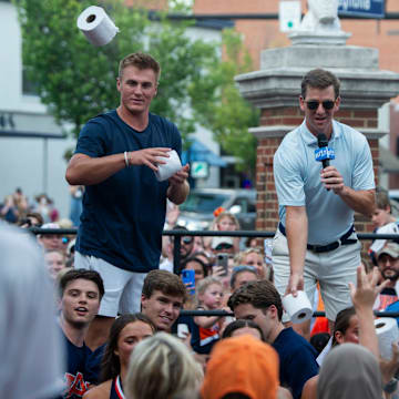 Fans and other Auburn athletes jumped in for the occasion