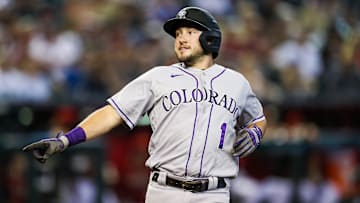 Colorado Rockies center fielder Garrett Hampson (1) celebrates on the way to home plate after hitting a home run against the Arizona Diamondbacks at Chase Field on Sunday, July 10, 2022, in Phoenix.

Uscp 7lt6btt7zs43x1wo1rk2 Original
