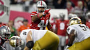 Sep 3, 2022; Columbus, Ohio, USA; Ohio State Buckeyes defensive end J.T. Tuimoloau (44) during the NCAA football game between Ohio State Buckeyes and Notre Dame Fighting Irish at Ohio Stadium.