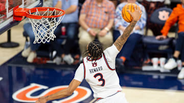 Auburn Tigers forward Jahki Howard put on a dunk contest in the win over Monmouth