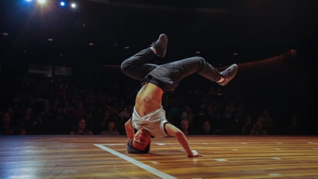 A picture of a break dancer