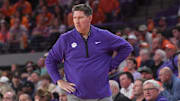 Clemson Head Coach Brad Brownell during the second half at Littlejohn Coliseum in Clemson, S.C. Tuesday, February 4, 2025.